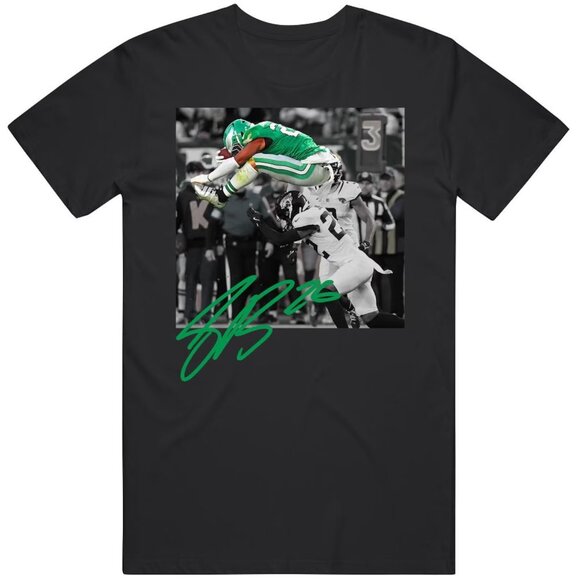 Saquon Barkley Backwards Hurdle Philadelphia Shirt (Read Description) - Picture 4 of 4